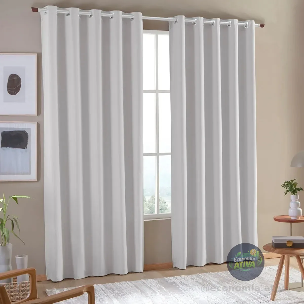 Cortina Blackout 100% 2,80x2,30 Corta Luz Sala Quarto