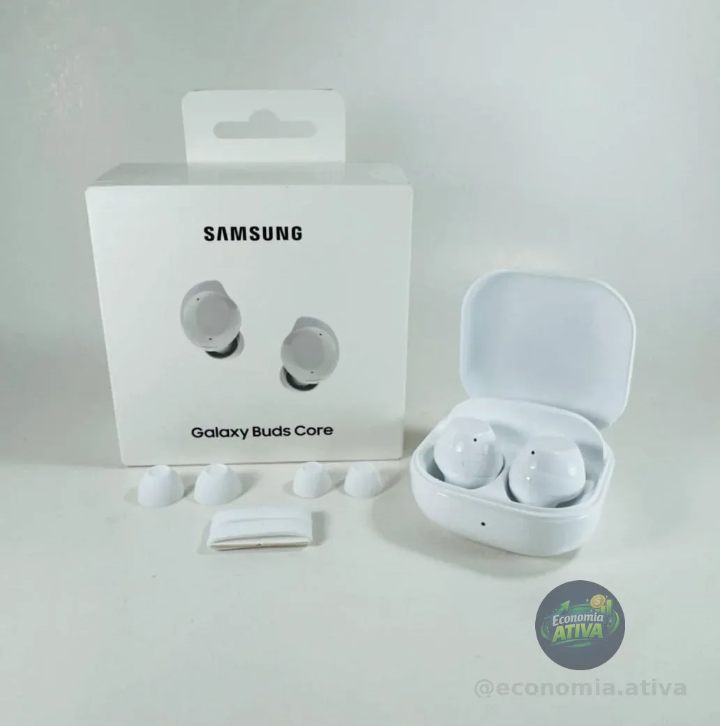 Samsung Galaxy Buds Core, Fone De Ouvido, Sem Fio, Cancelamento De Ruído, Interprete Inteligente Branco