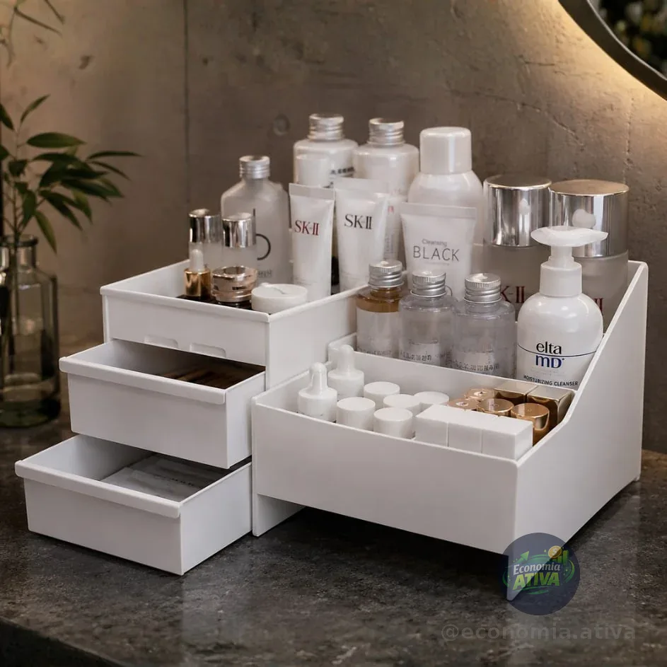 Organizador De Maquiagens Perfumes Cosméticos Grande Lindo