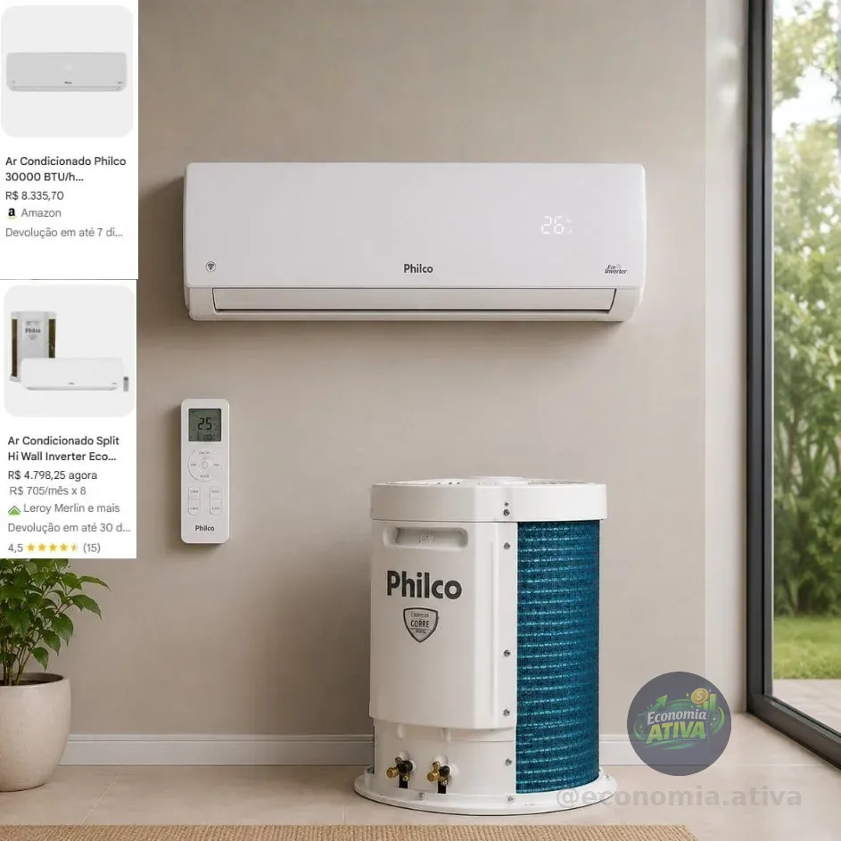 PREÇÃO ‼️GIGANTE DA PHILCO PRA GELAR O BAIRRO, INVERTER 30K BTUs 🤯🔝
