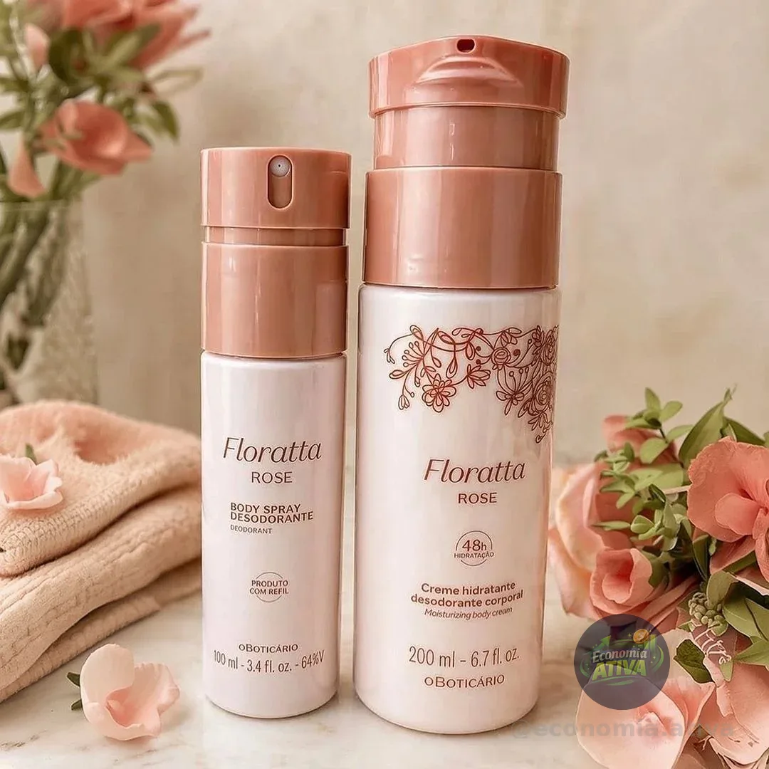 Combo Floratta Rose - Body Spray 100ml - Creme Corporal 200ml