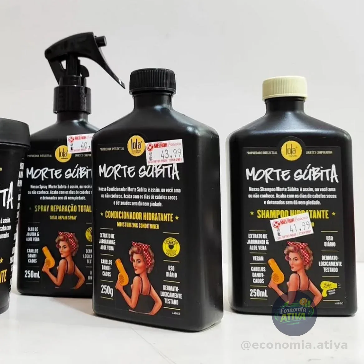Kit Morte Súbita - Lola from Rio - Shampoo - Condicionador - Spray Reparaçao)
