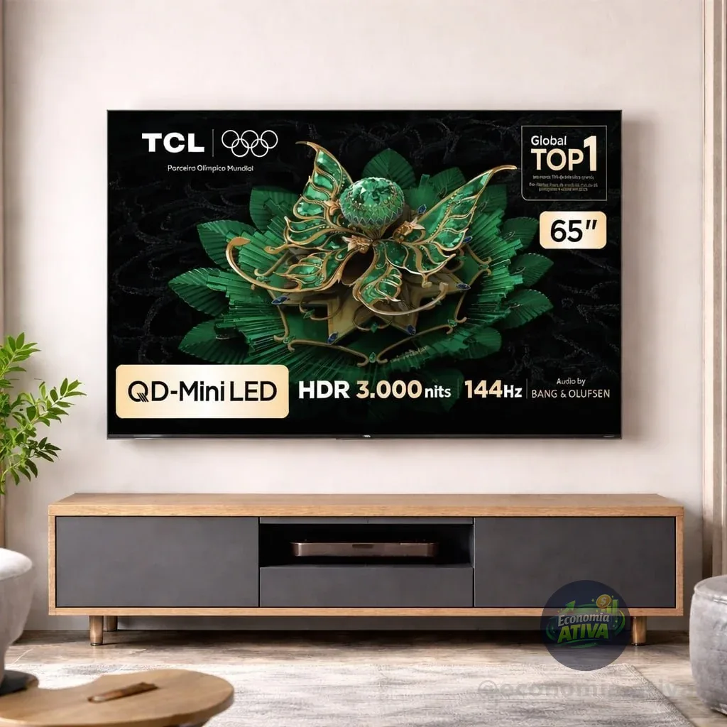 Smart Tv Tcl 65 Polegadas Qled Mini Led 4k C7k Wifi Bluetooth Google Tv 4 Hdmi 144hz Hdr10+ 65c7k