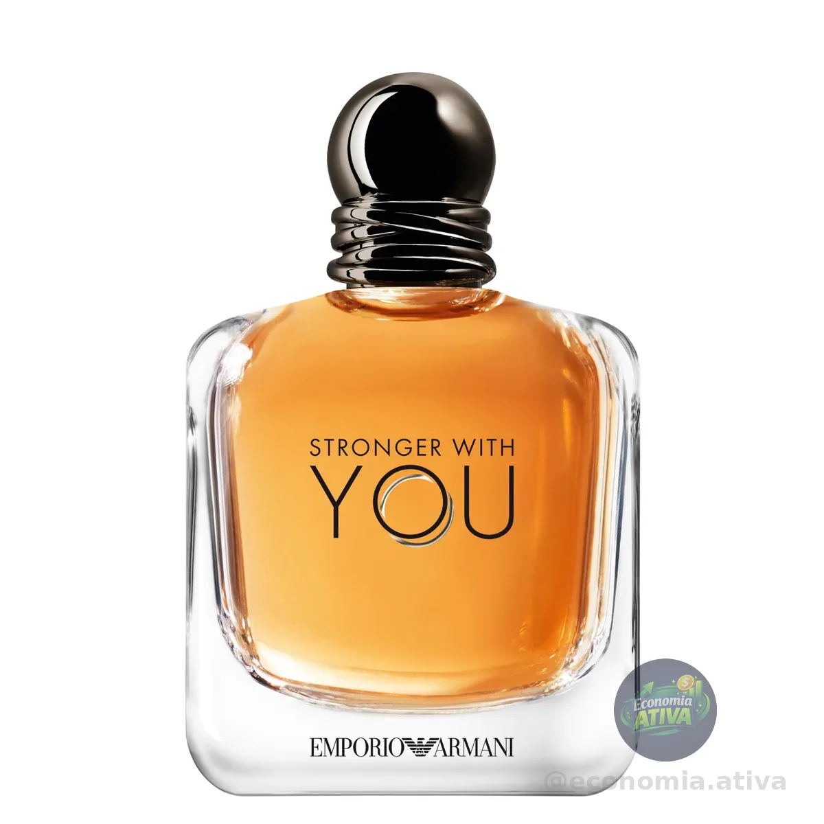 Armani Beauty, Stronger With You Eau de Toilette, Giorgio Armani Perfume Masculino, Fragrância Fougère Amadeirada com Notas Sálvia, Castanha, Baunilha e Lavanda