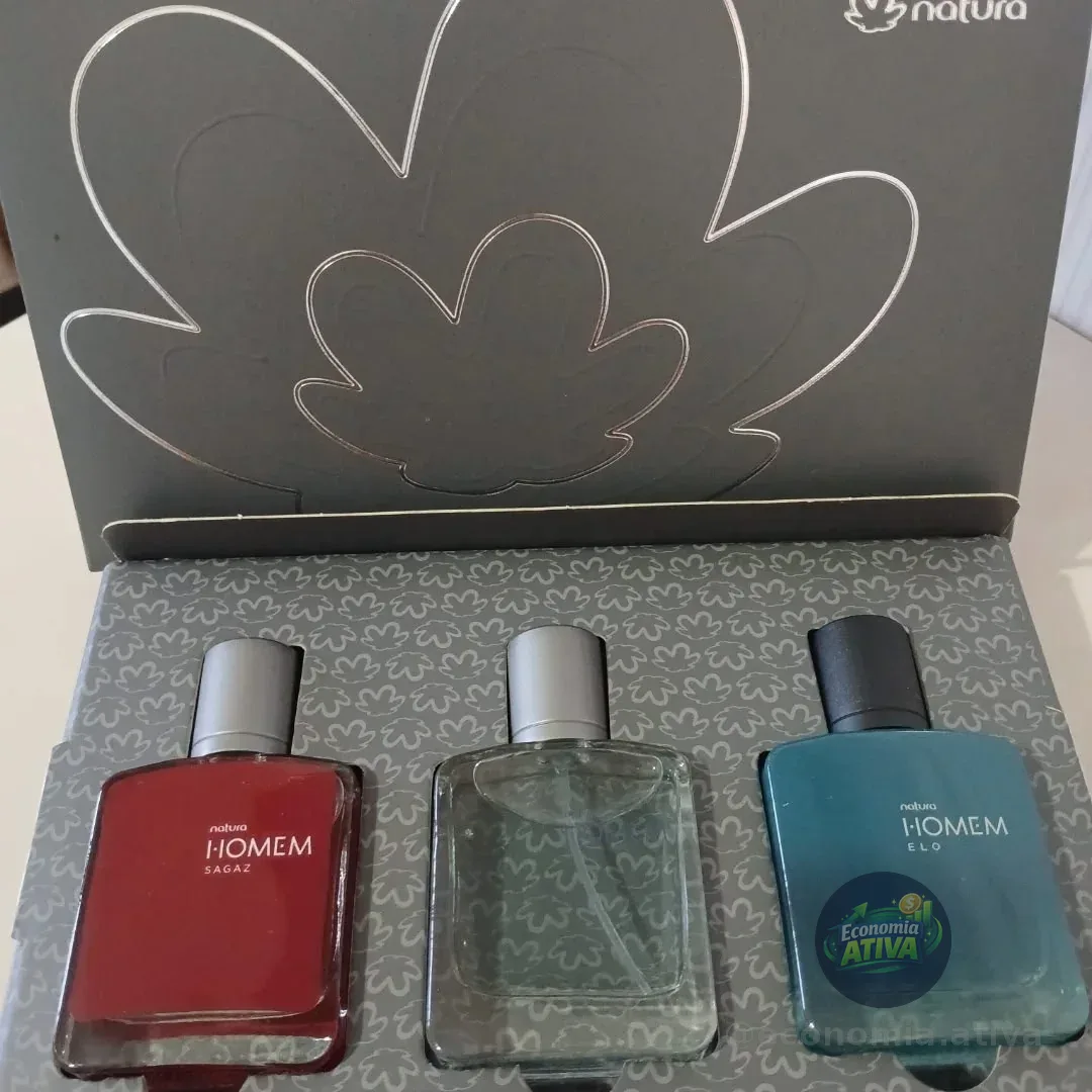 Coleção Especial Miniaturas De Natura Homem 3un 25ml - Homem Essence - Homem Tradicional - Homem Sagaz