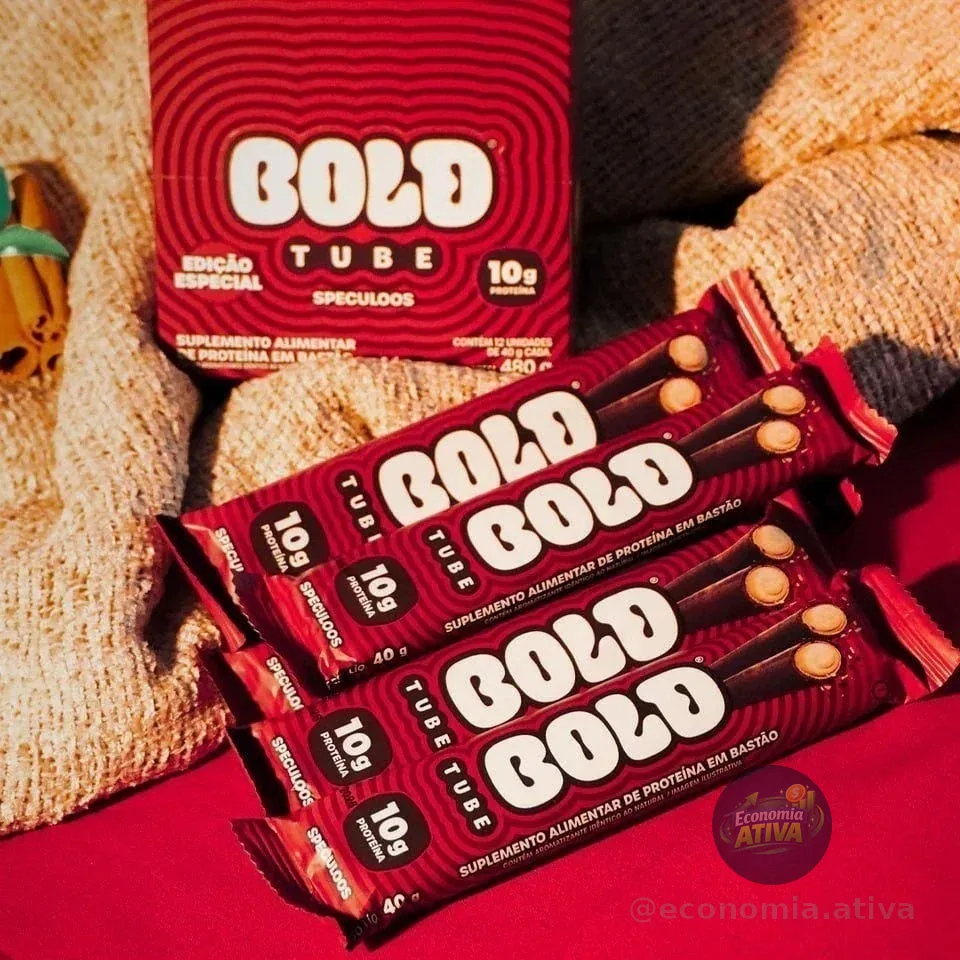 BOLD Tube Chocolate Proteico Avelã 10g de Proteína (12 Un.)