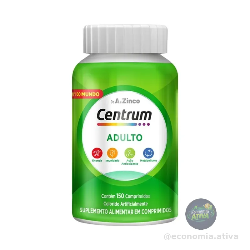 Centrum Adulto Multivitaminico Diário Adulto de A a Z, com Magnesio e Vitamina D, 150 comprimidos