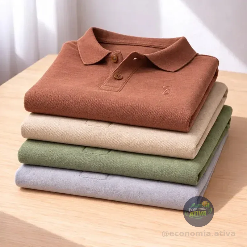 Kit 4 Camisa Masculina Polo Piquet Alta Qualidade