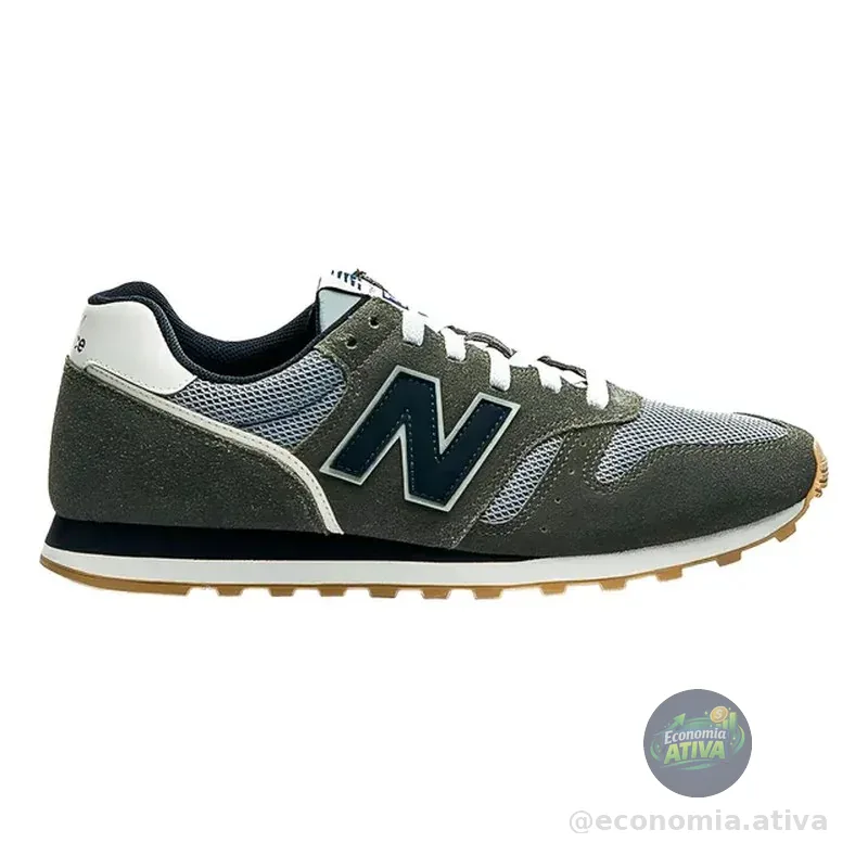 Tênis New Balance Masculino Camurça Original Branco 373v2