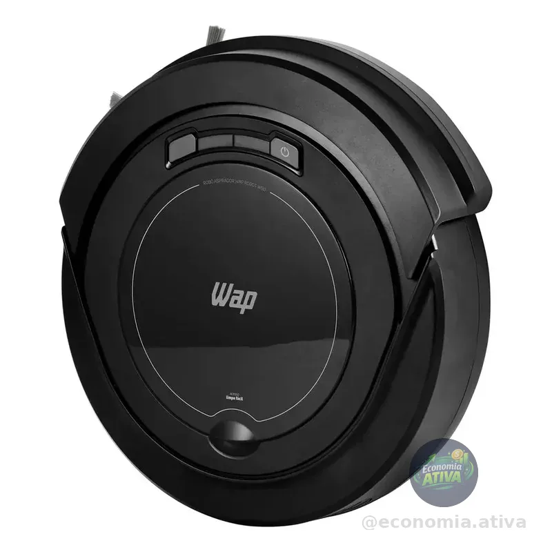 Robô Aspirador Robot W90 Varre Aspira E Passa Pano 30w Wap Cor Preto 127/220v