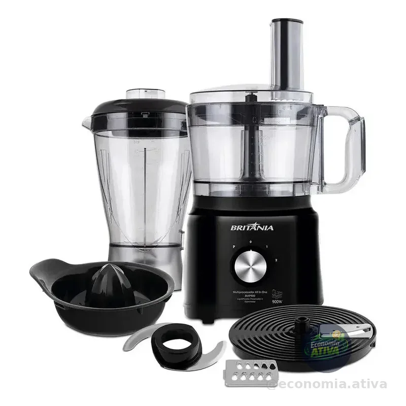 Multiprocessador All In One Bmp900p 3 Em 1 Britânia Preto 127v