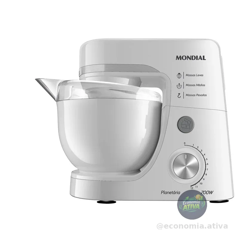 Batedeira Planetária, Mondial, Branco, 700W, 110V - BP-03-W