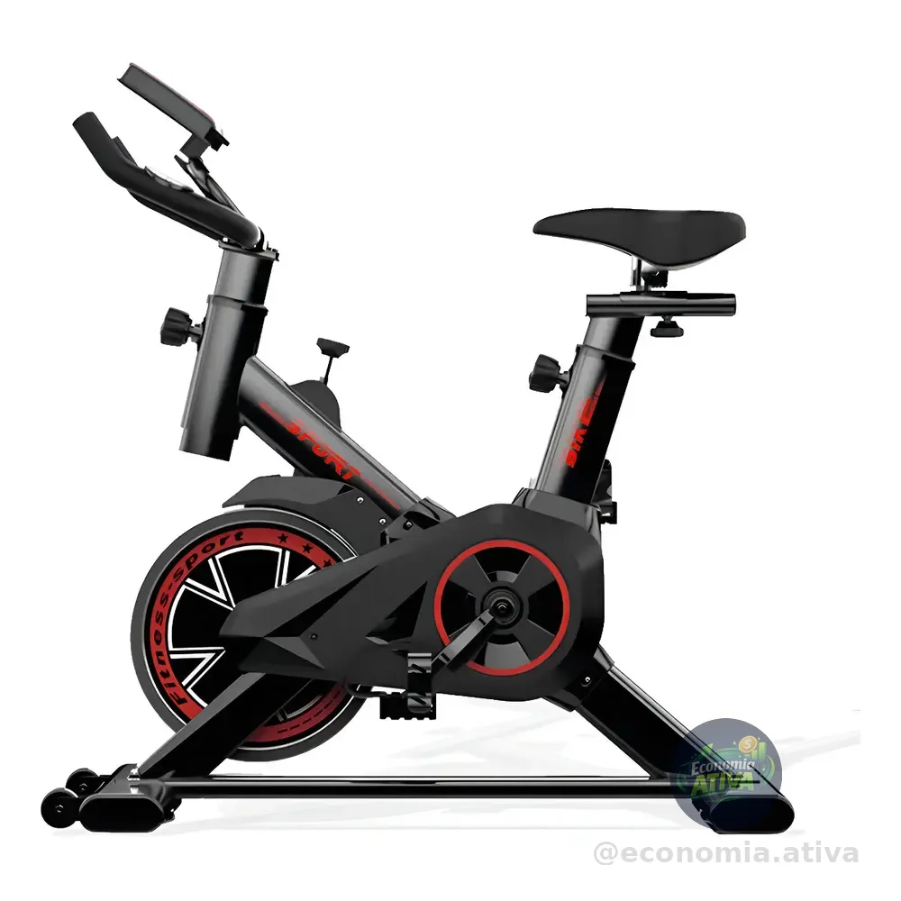 Bicicleta Ergométrica Spinning Fitness Sport Inércia 8kg Preta
