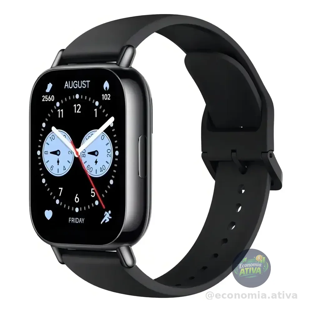 Smartwatch Xiaomi Redmi Watch 5 Lite 1.96 Preto Desenho Da Pulseira Milanese Milanês