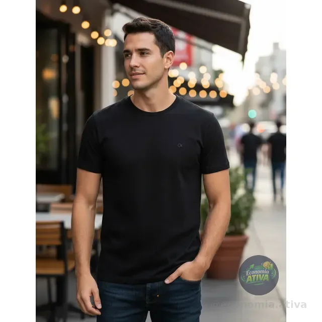 Camiseta Básica Ogochi Masculina Lisa Tecido Premium Oficial