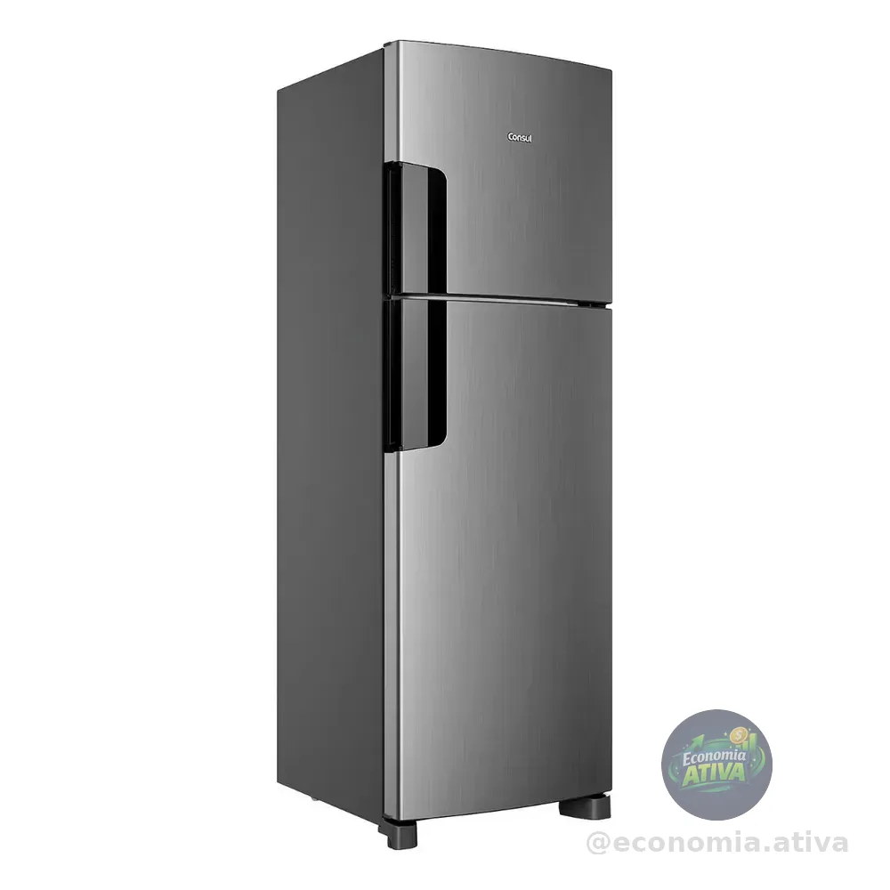 Geladeira Consul Frost Free Duple Crm44mk Inox 220v