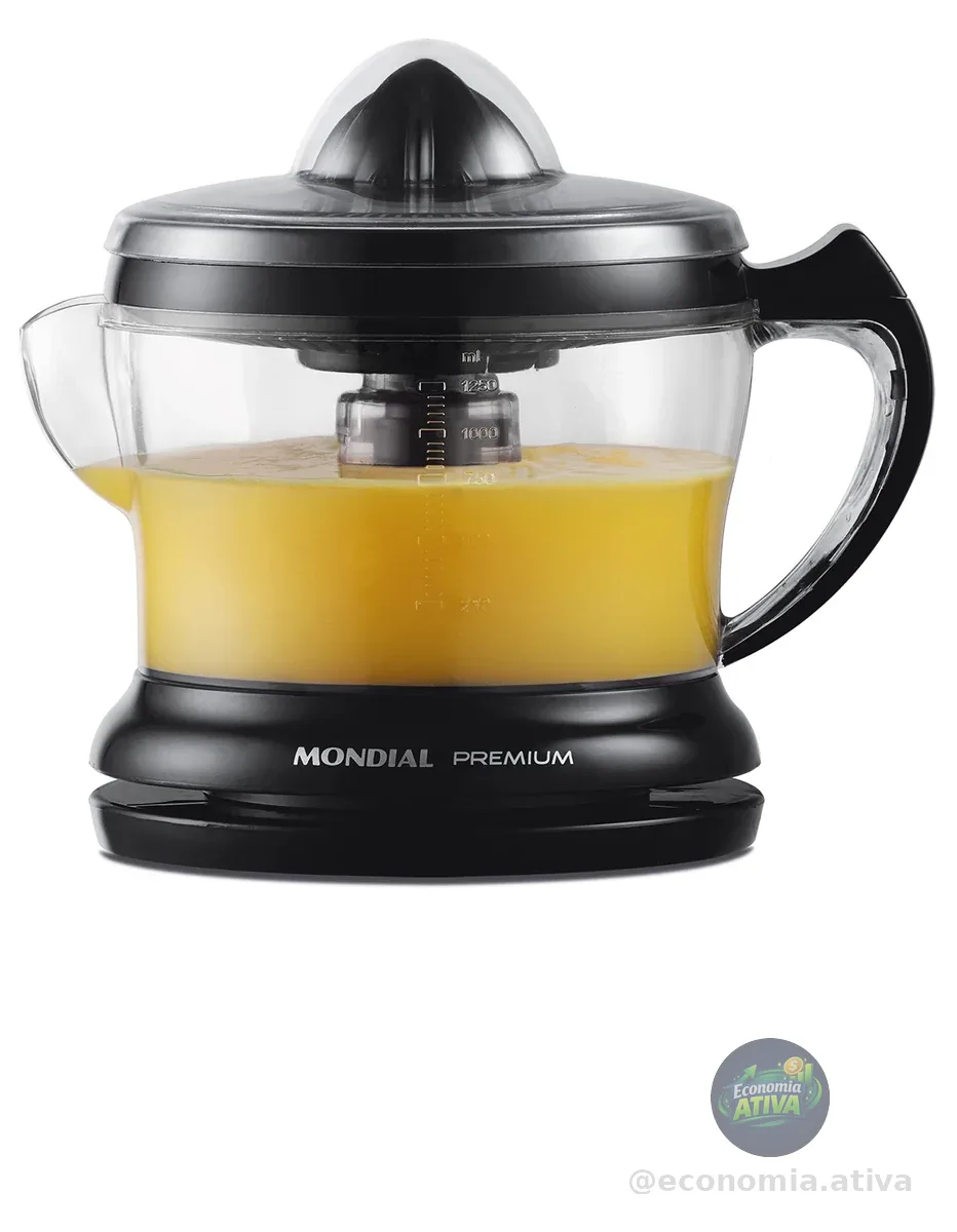 MONDIAL Espremedor Premium, Preto, 30W, 220V - E-02