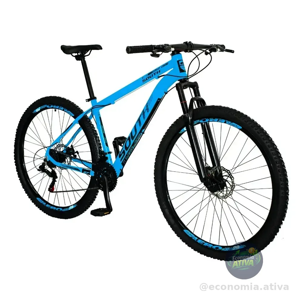 Bicicleta Aro 29 South Legend 21v Câmbio Shimano Alumínio Azul 17