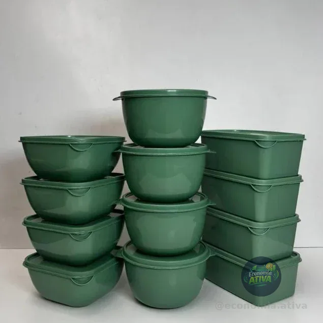 Kit 12 Potes Plasticos para Guardar Alimentos