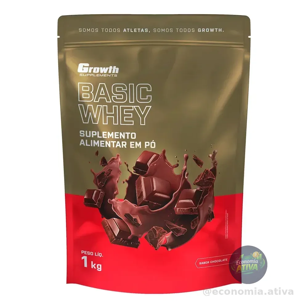 Basic Whey 1kg Growth Supplements - Chocolate