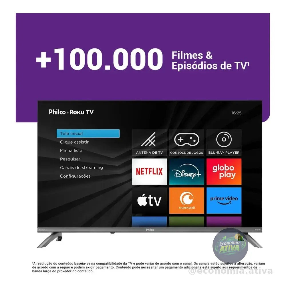Smart Tv 32 Philco Roku Tv Dolby Áudio Hdr10 P32crb