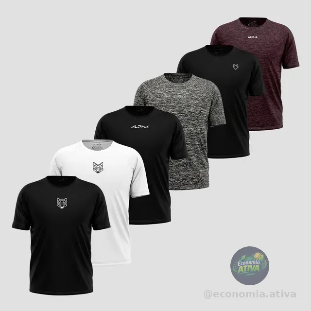 Kit 6 Camisetas Mais Procuradas Alpha