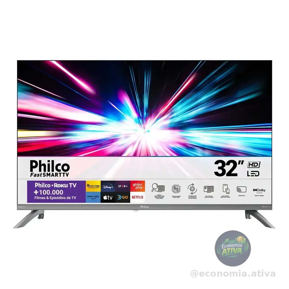 Smart Tv 32 Philco Led Roku Tv Hd Dolby Audio P32cra