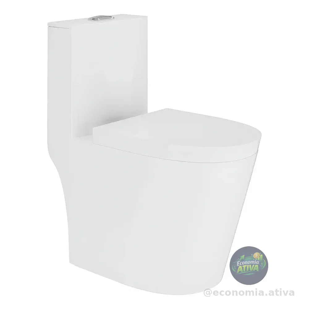Vaso Sanitário Monobloco Caixa Acoplada Completo Privada Cor Branco Tubrax - Vab0003