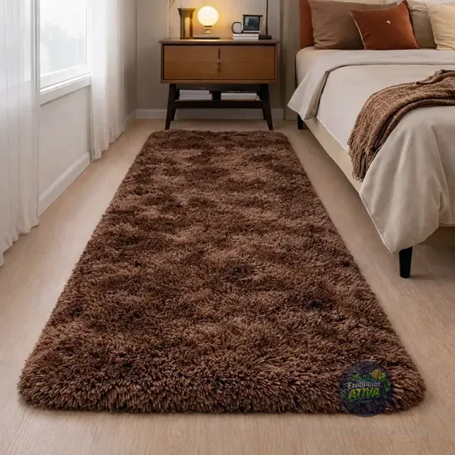 Tapete Passadeira 2,00x0,60 Quarto Pé De Cama Luxo Conforto