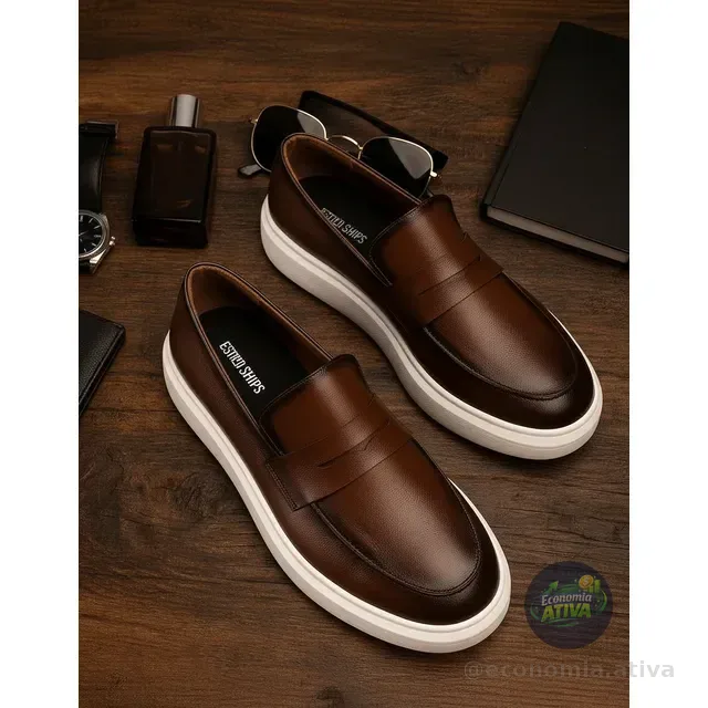 Mocassim Masculino Loafer Casual Premium Couro Confortável