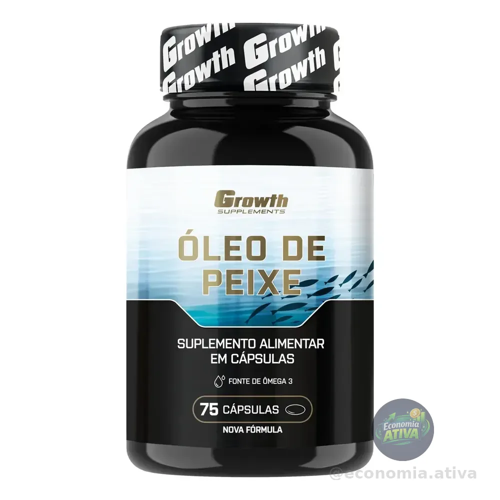 Omega 3 Óleo De Peixe 75 Softgel (caps) Growth Supplements
