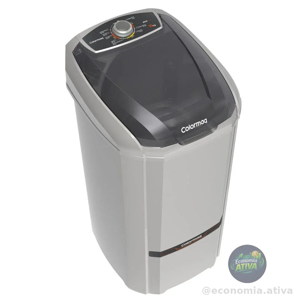 Colormaq Máquina de Lavar Roupa Semiautomática Tanquinho 15 KG LCS 15 Prata 127V