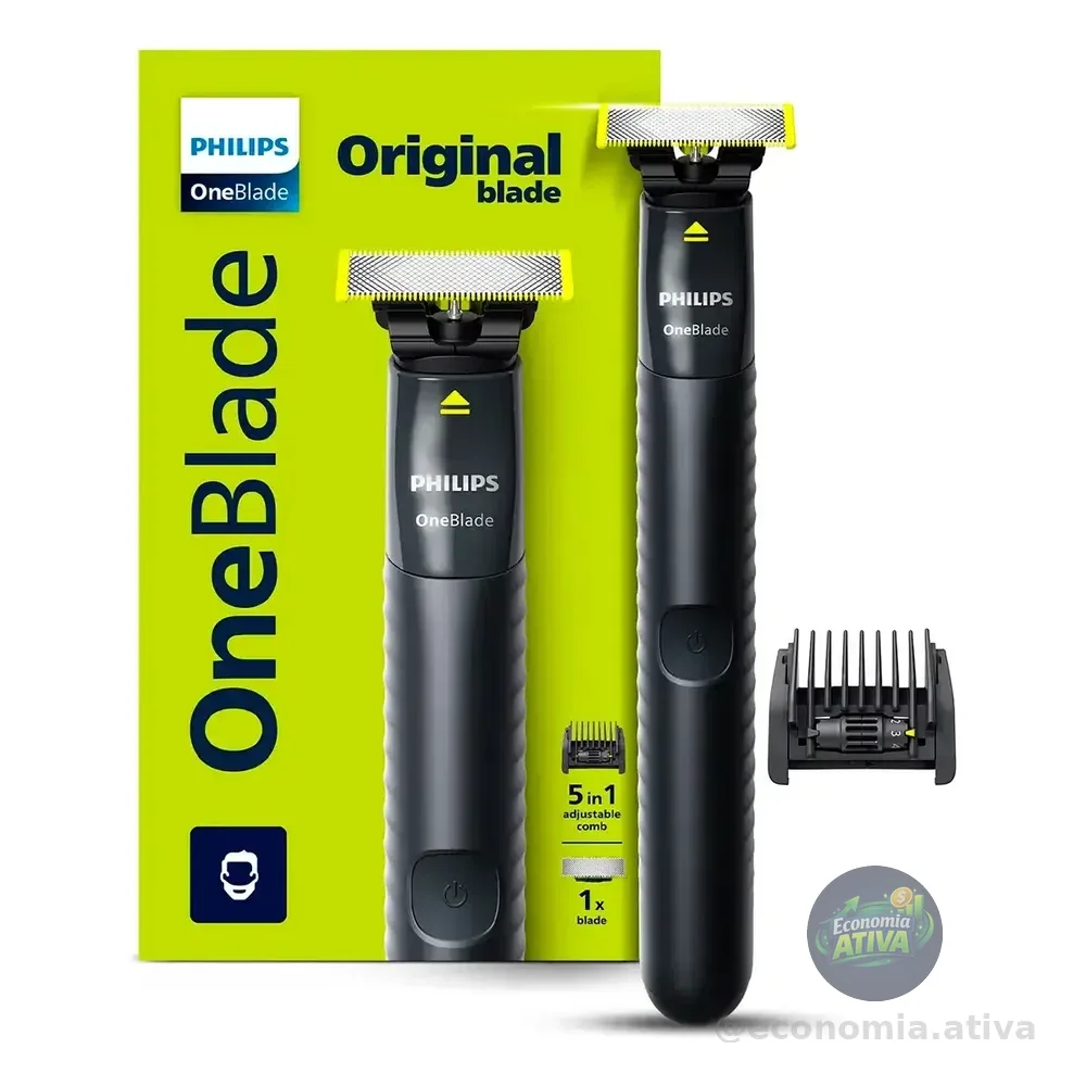Aparador E Raspador Philips Oneblade Qp1425/10 Preto 5v