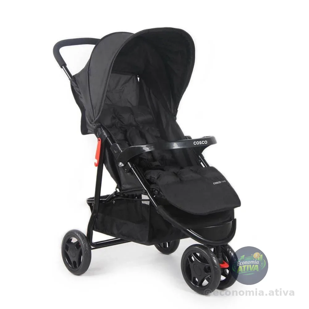 Cosco Kids, Carrinho de Bebê, Toffy, Preto Absoluto