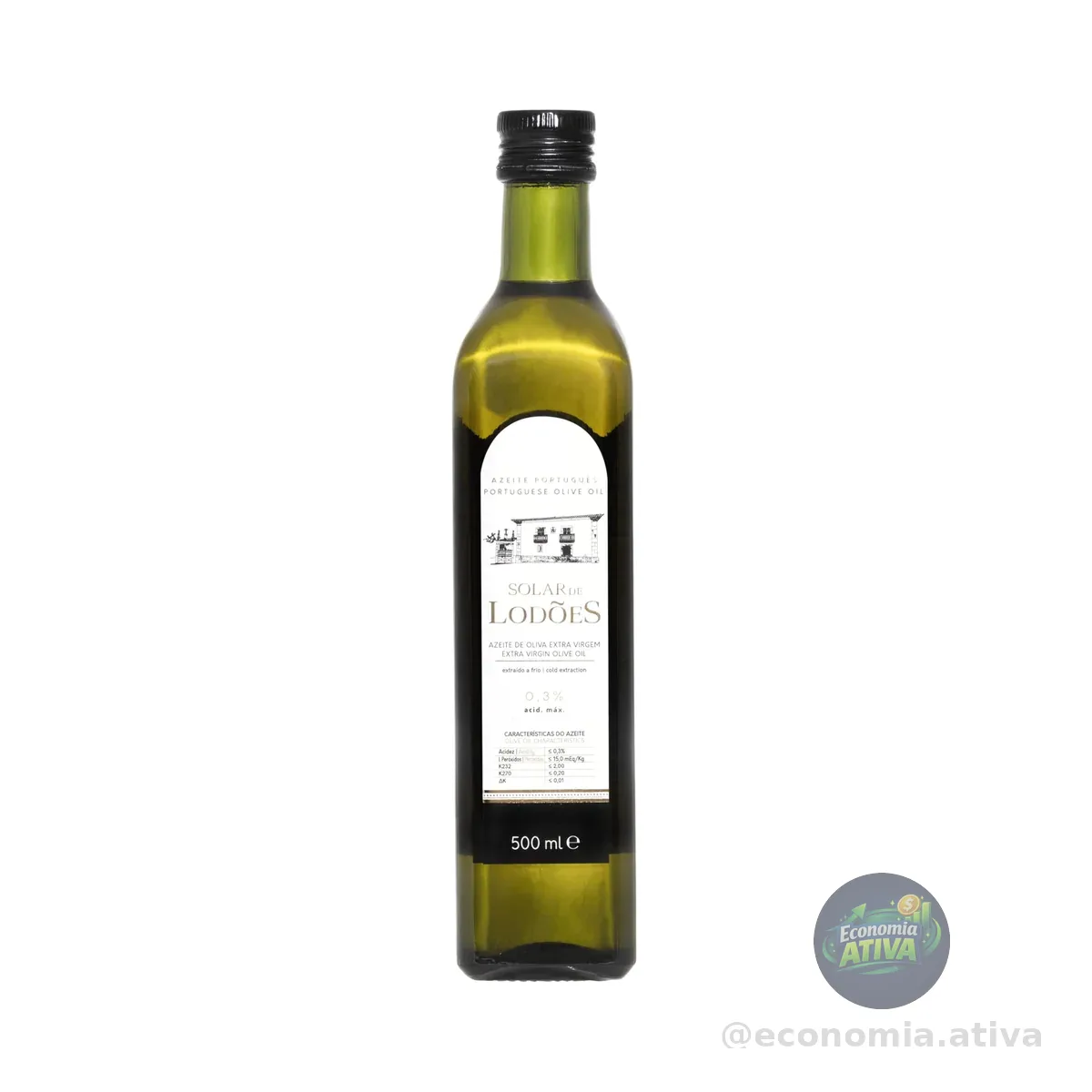 Azeite Extra Virgem Português Solar dos Lodões 0,3% 500ml