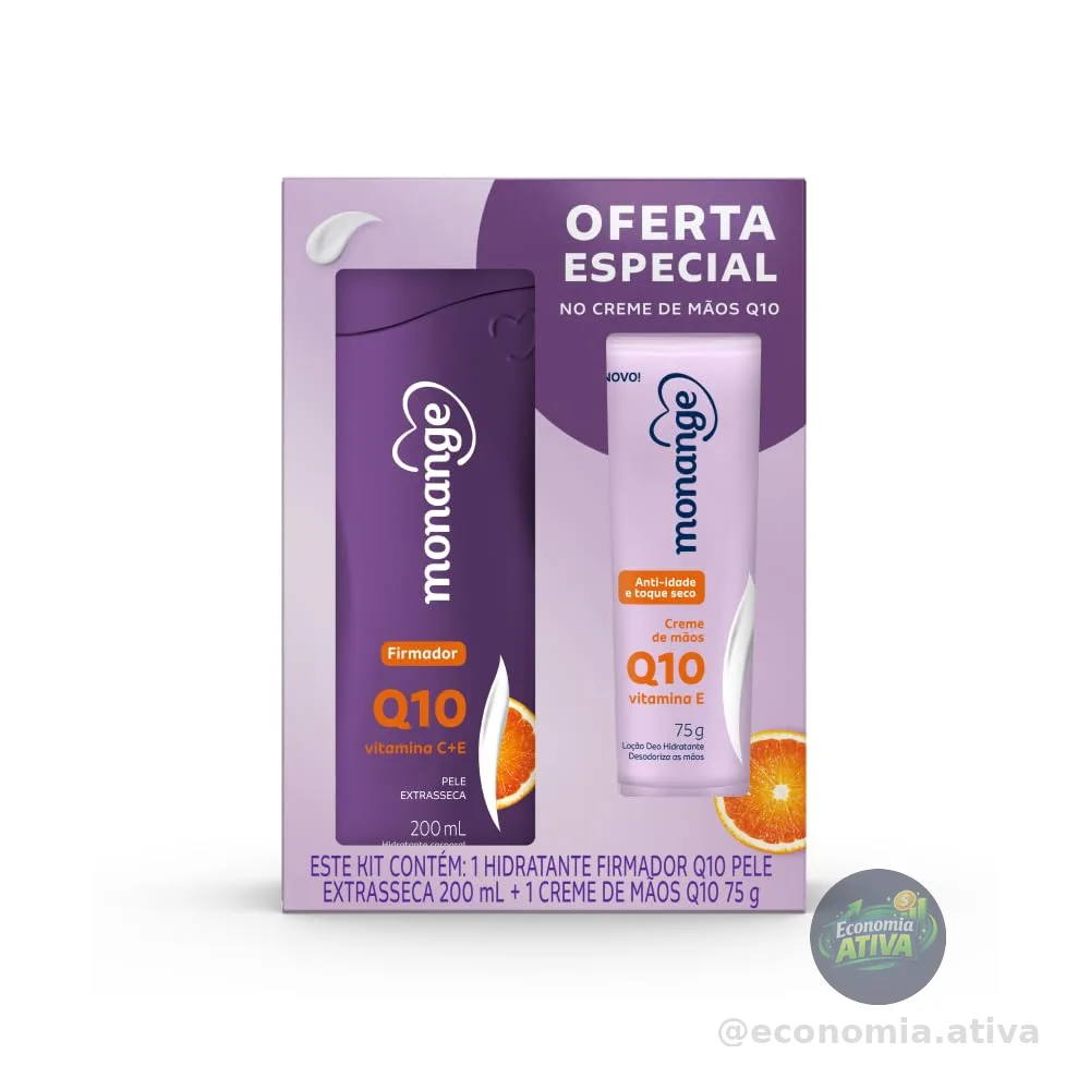 KIT MONANGE Q10 HIDRANTE 200ML + CREME DE MÃOS 75G