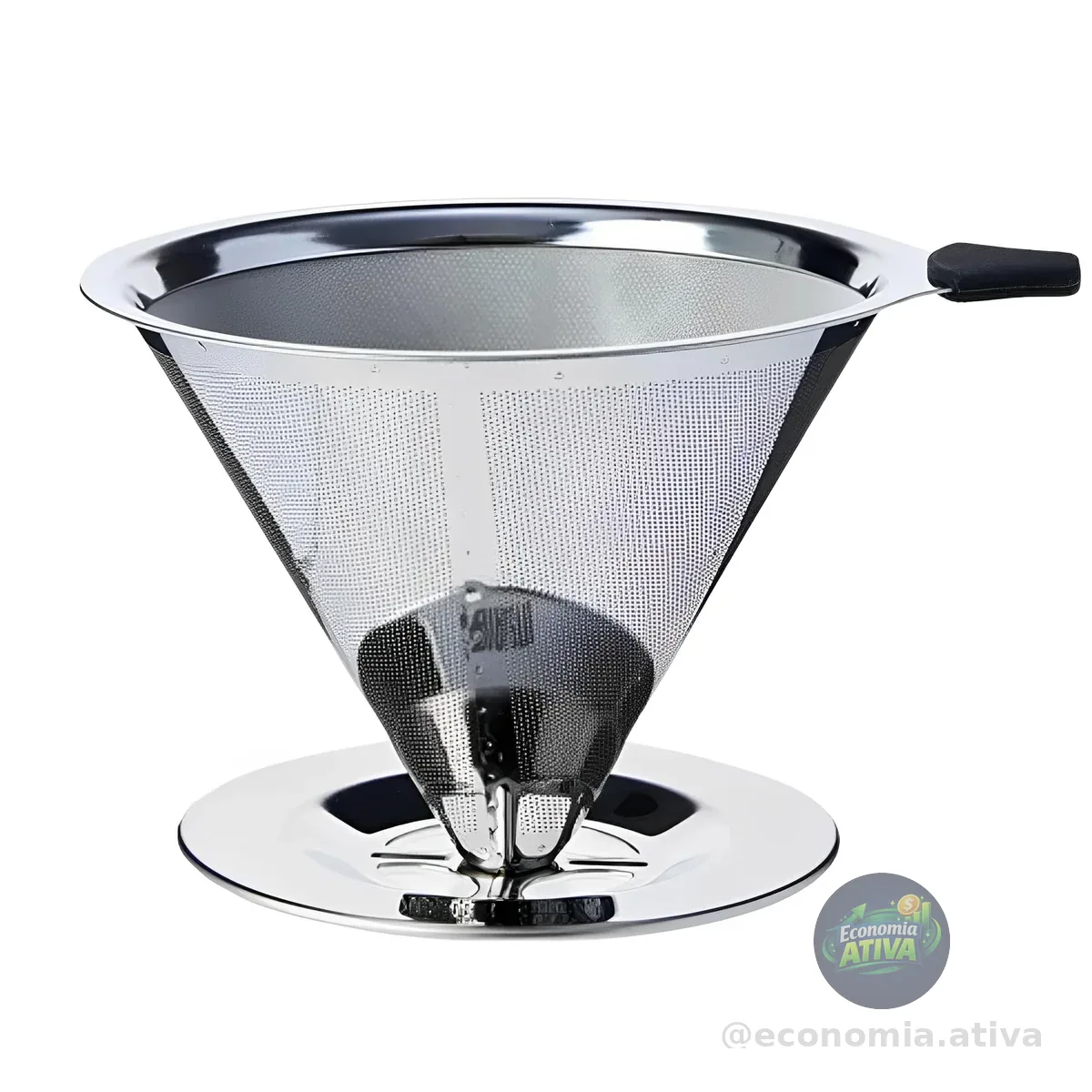 Coador Filtro De Café 103 Inox Peneira Aço Reutilizável Dúravel Sem Uso De Papel Premium