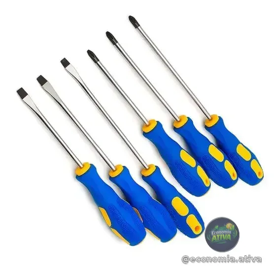 Conjunto de Chaves Manuais 6 Peças Ideal para Uso Doméstico e Profissional - Eletro Lika