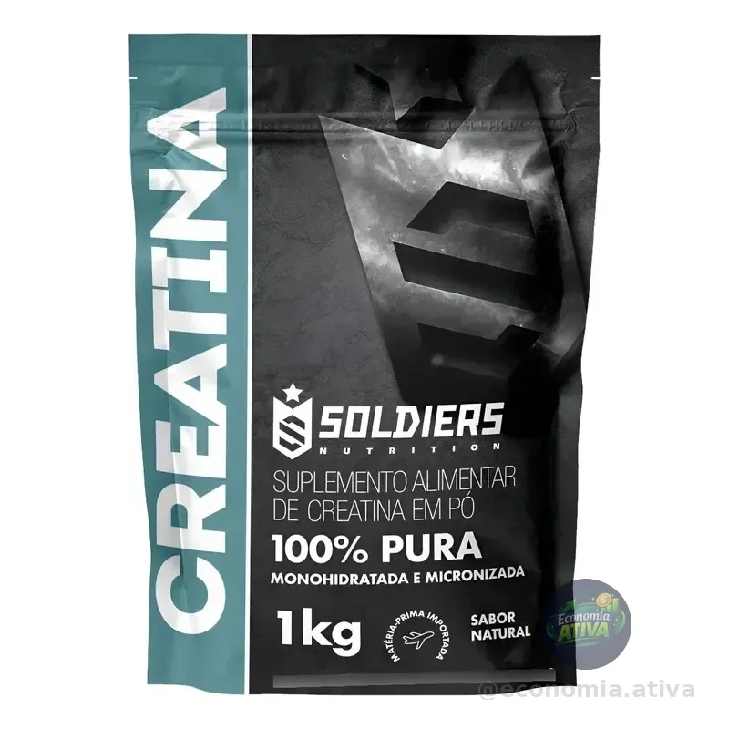Creatina Monohidratada 1kg Soldiers Nutrition 100% Pura Alta Performance 