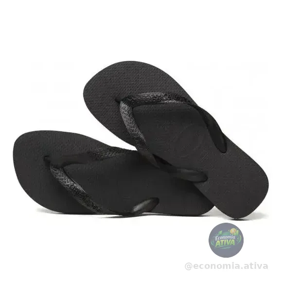 Chinelo Havaianas Top Branco Masculino E Feminino - Cores Preto Top
