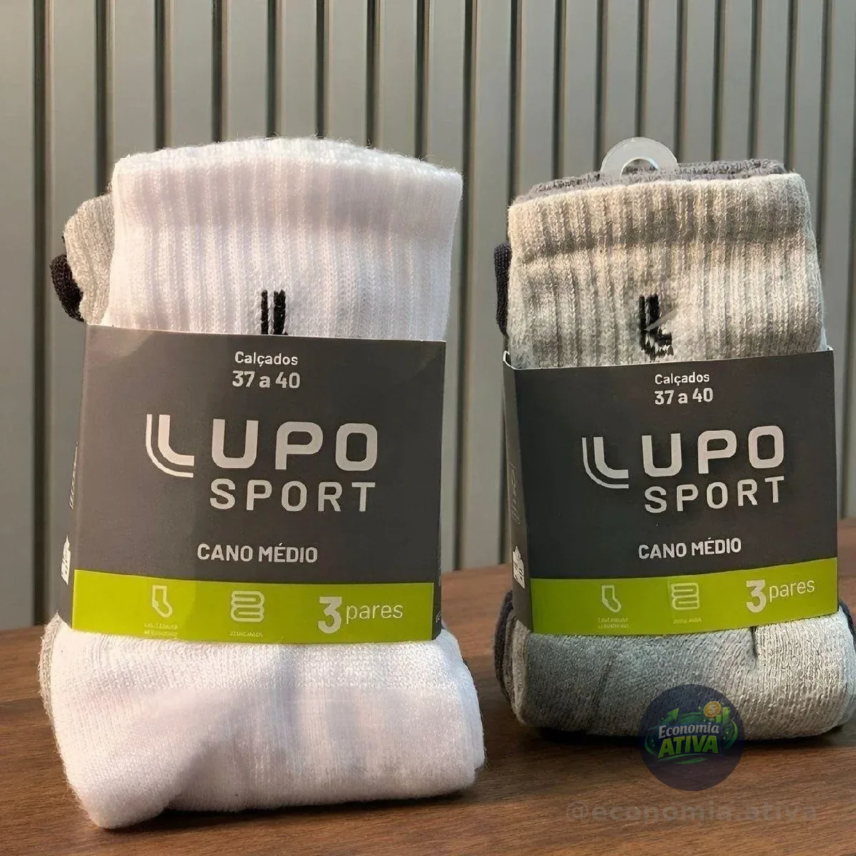Kit 9 Pares Meias Lupo Cano Médio