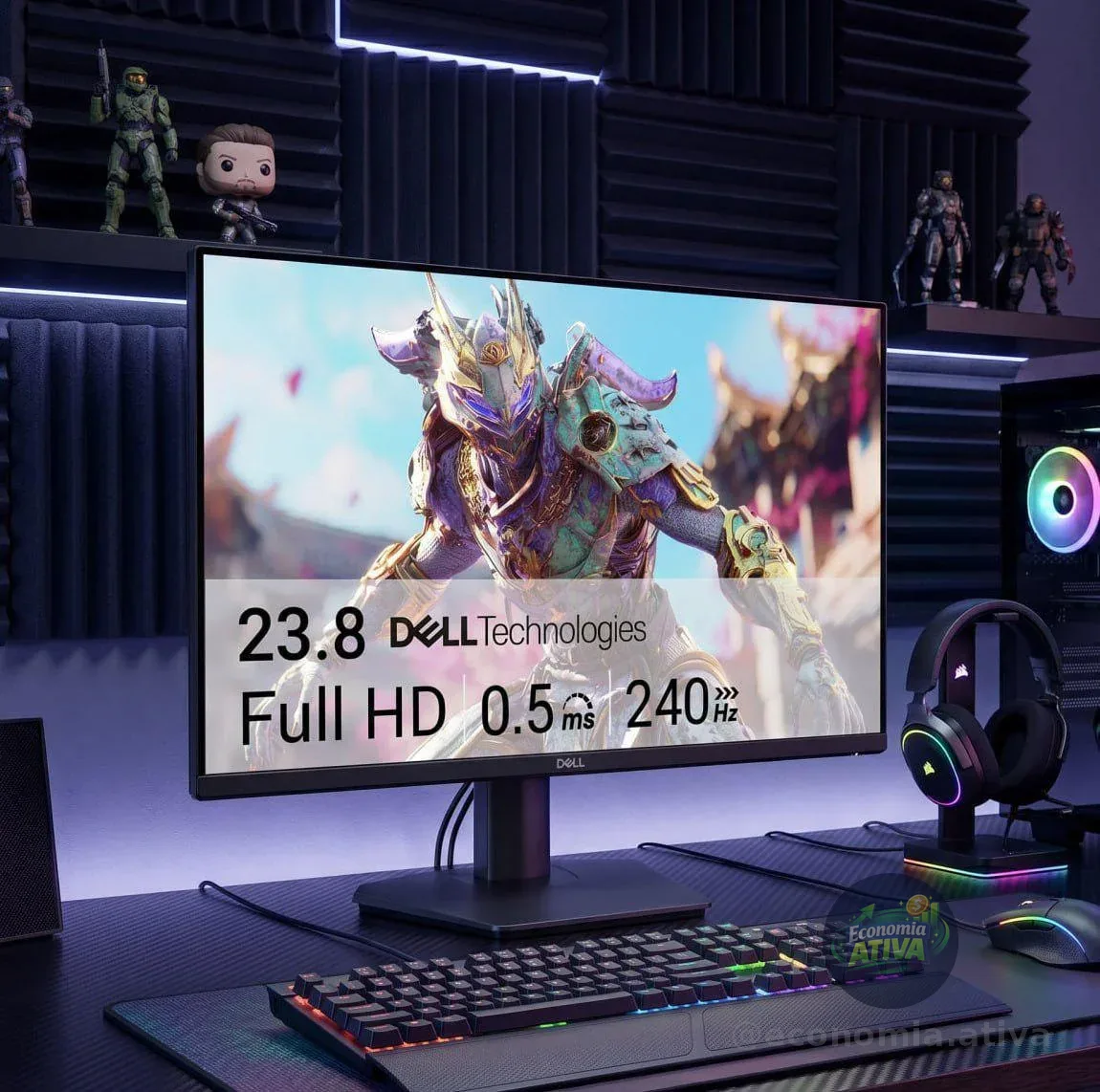 Monitor Dell Gaming 24" Full HD 240Hz IPS 0.5ms AMD FreeSync