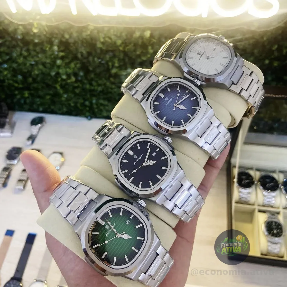 Relógio Poedagar De Luxo Com Caixa