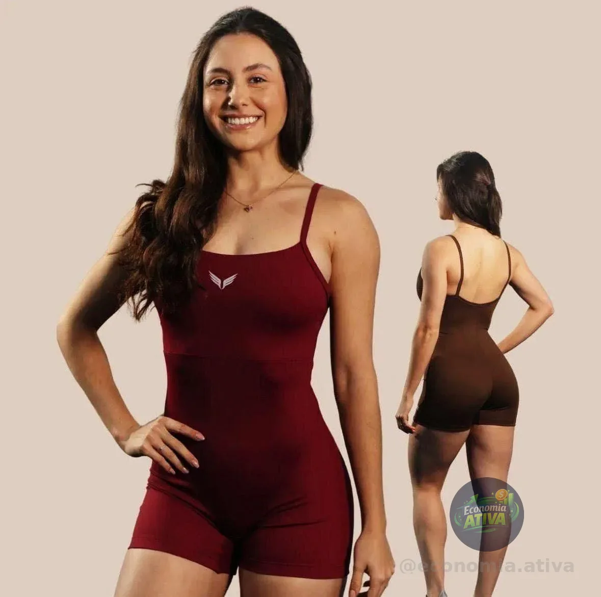 Kit 2 Macaquinho Curto Fitness Poli Academia