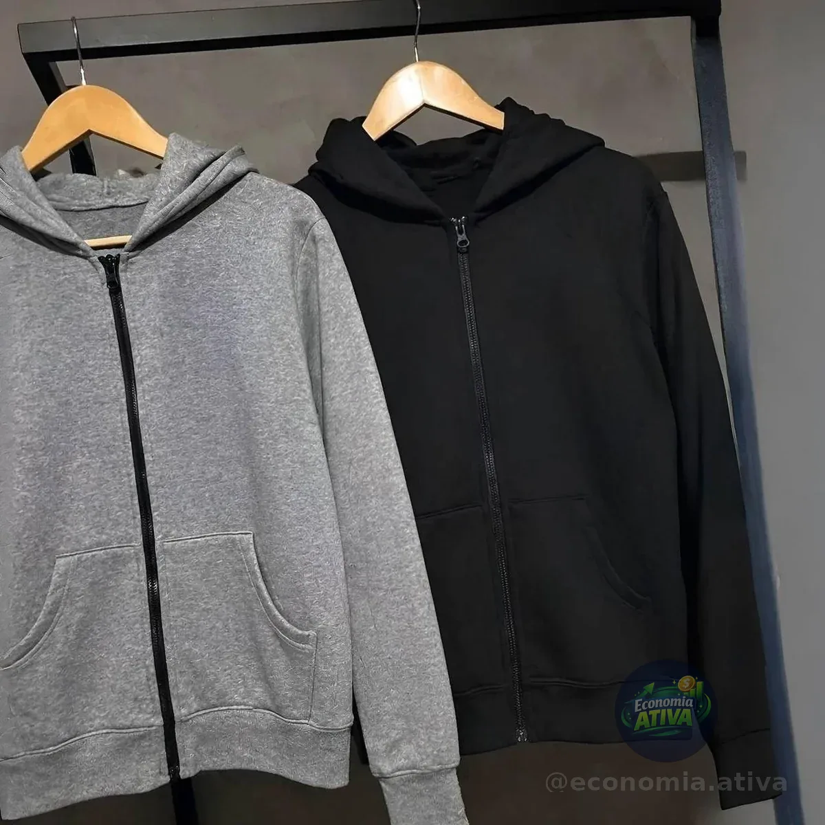 Kit 2 Moletons Com Capuz & Com Zíper