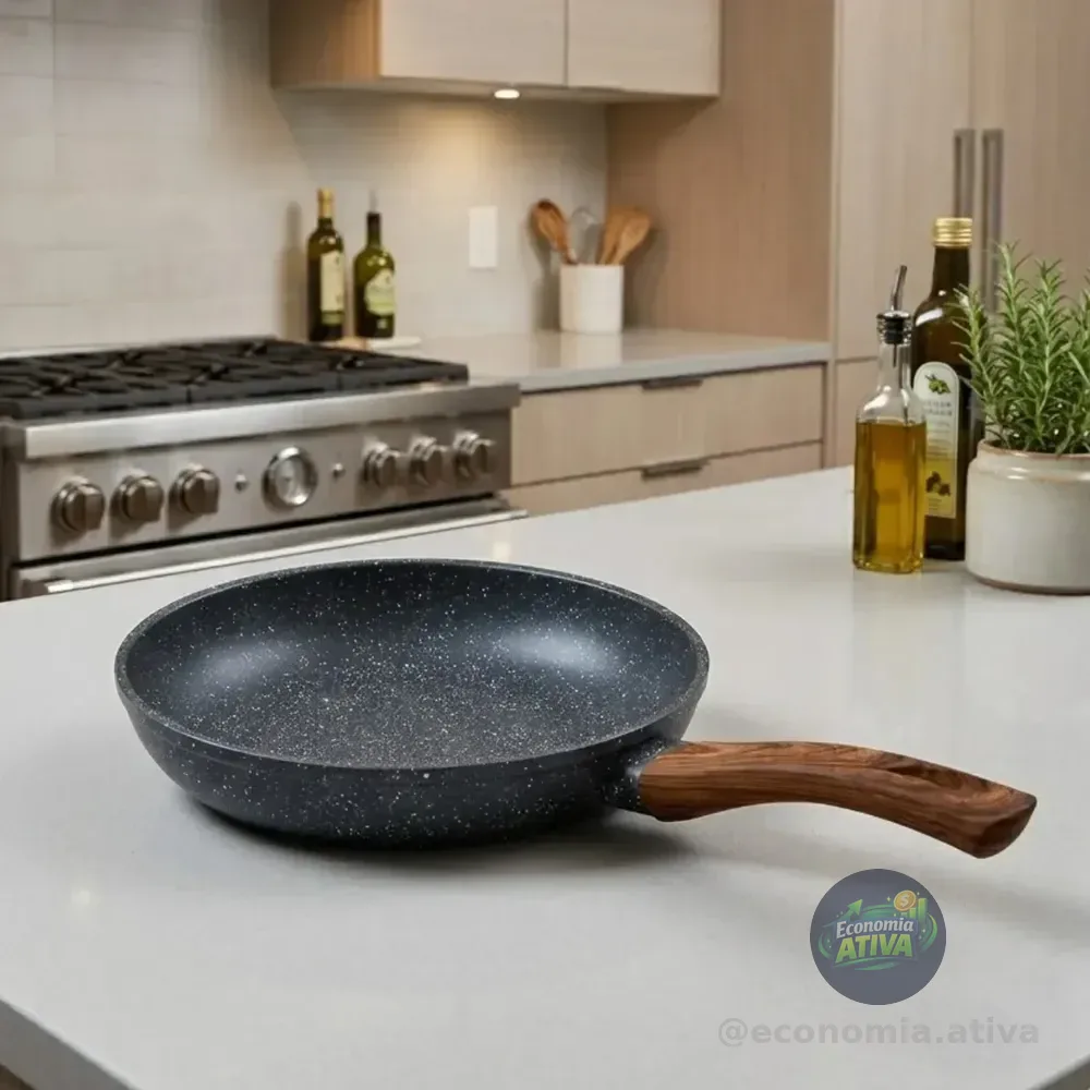 Frigideira De Indução Cerâmica Não Gruda Antiaderente Frita Sem Óleo Grande Fogão A Gás Indução Cooktop Elétrico Panela 20cm Preta Pítia Preto