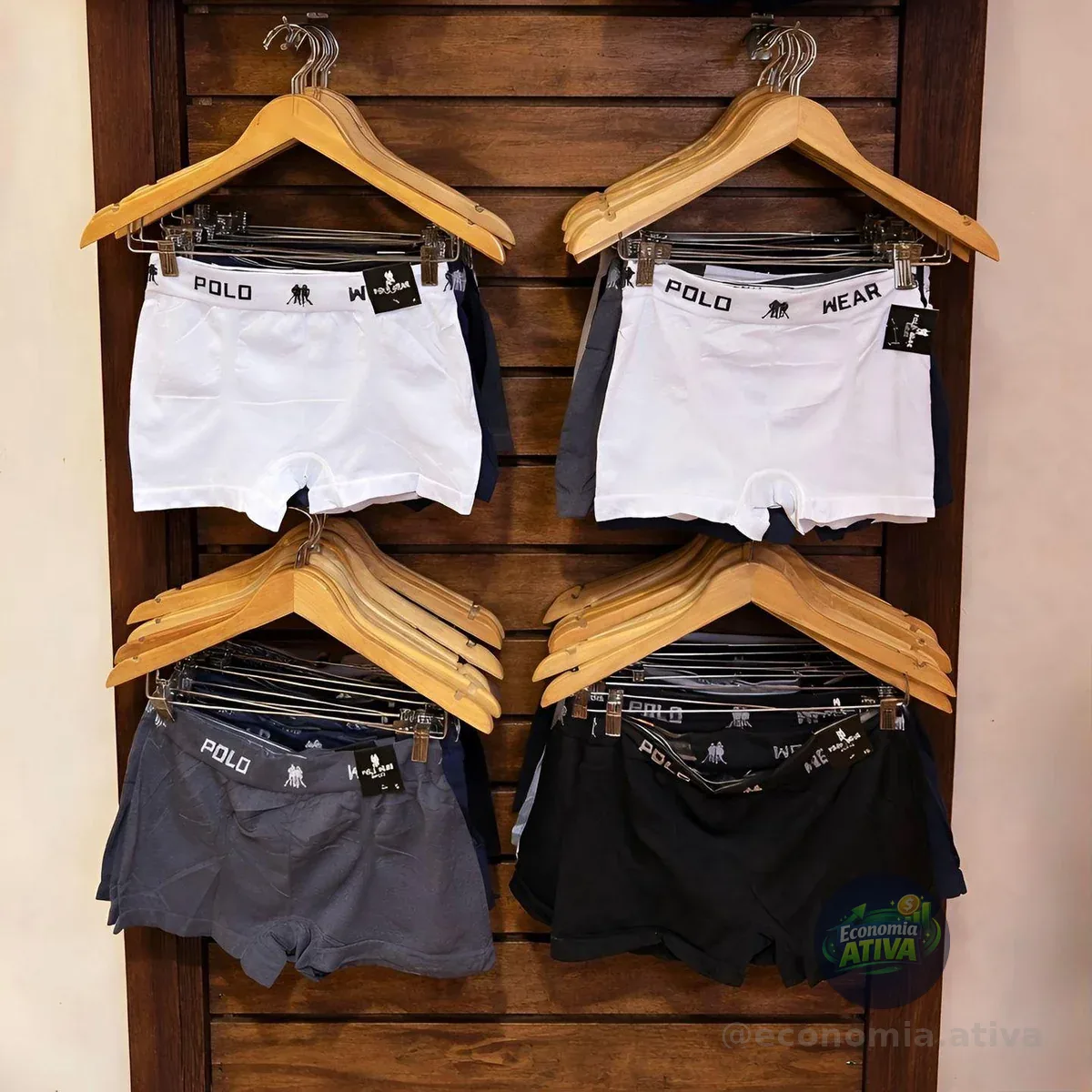 Kit com 6 Cuecas Polo Wear Boxer Microfibra