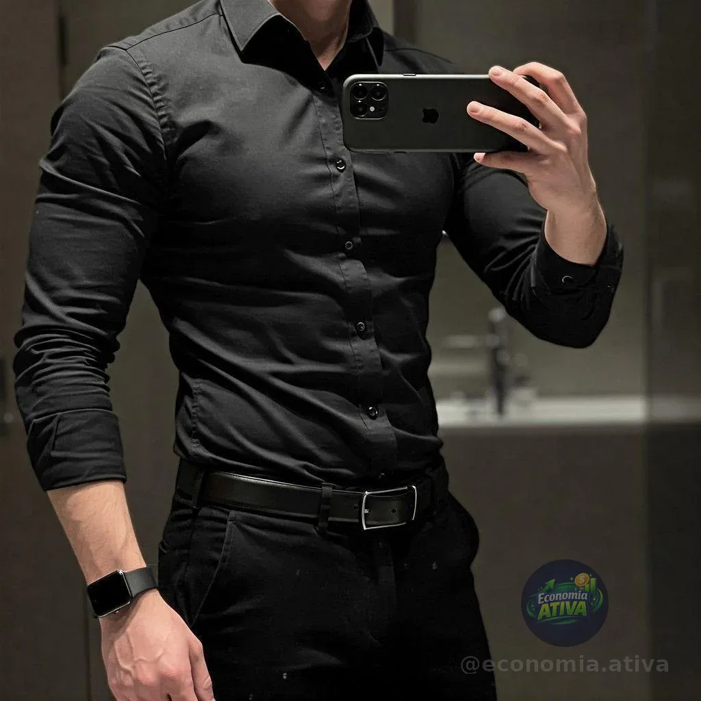 Camisa Social Slim Manga Longa