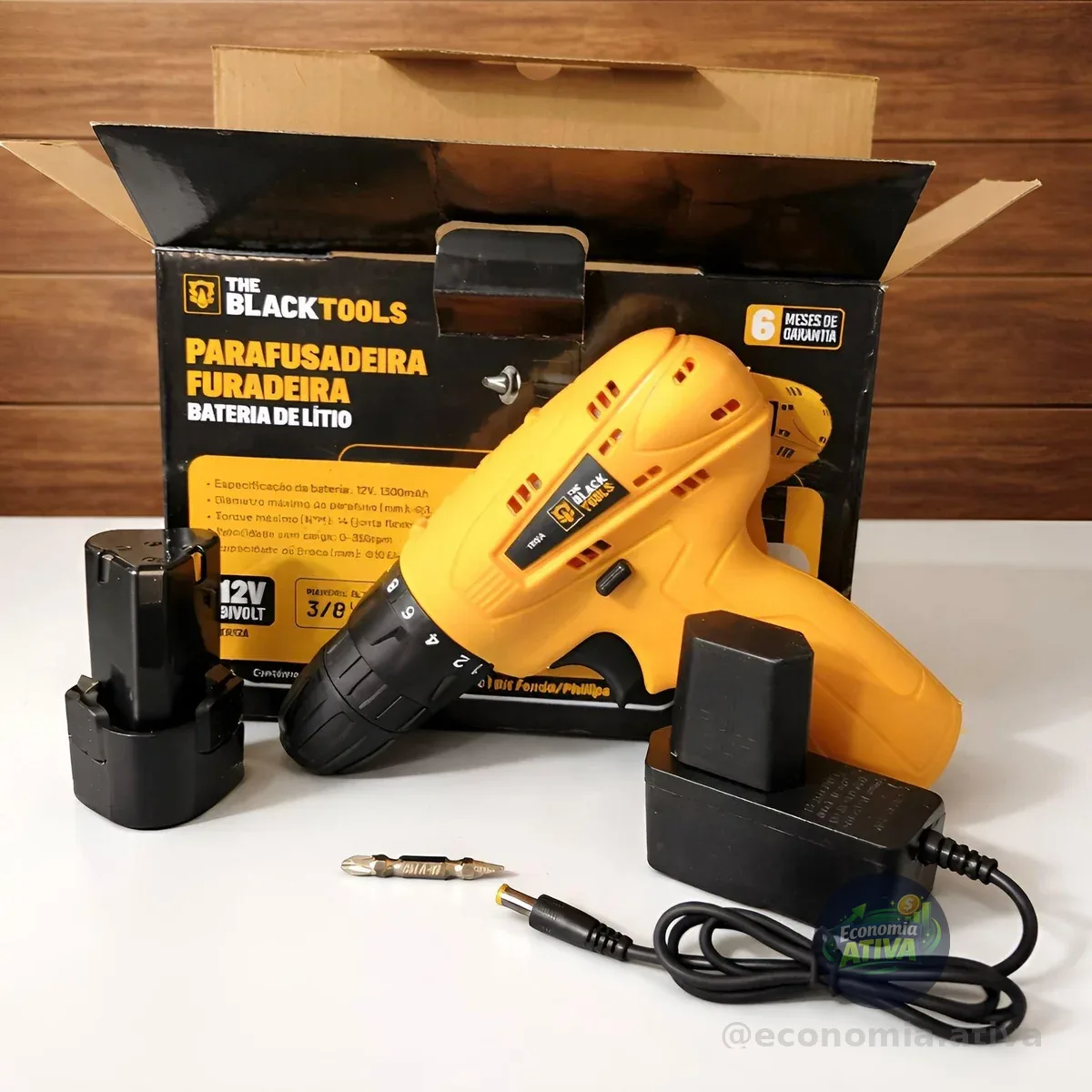 Parafusadeira Furadeira The Black Tools a Bateria Frequência 60Hz