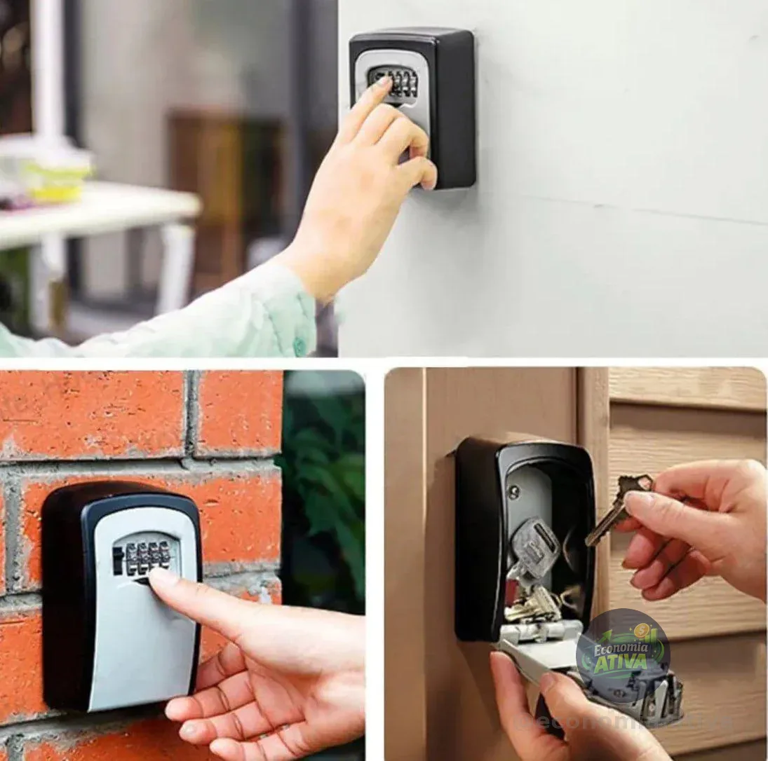 Mini Cofre Chaves Joia Airbnb Residencia Senha Apartamento